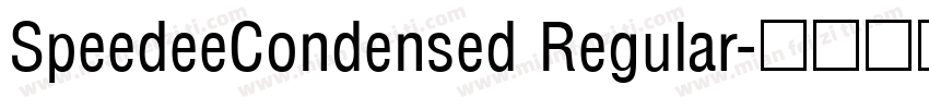 SpeedeeCondensed Regular字体转换